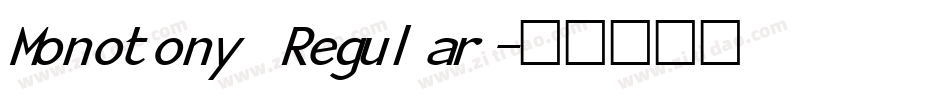 Monotony Regular字体转换